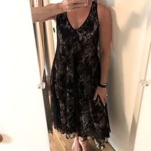 Reversible Black and White Patterned Tank Dress